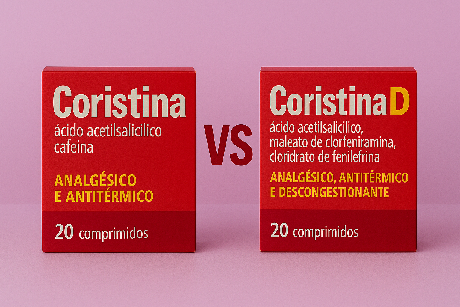 Qual a diferença entre coristina x coristina D